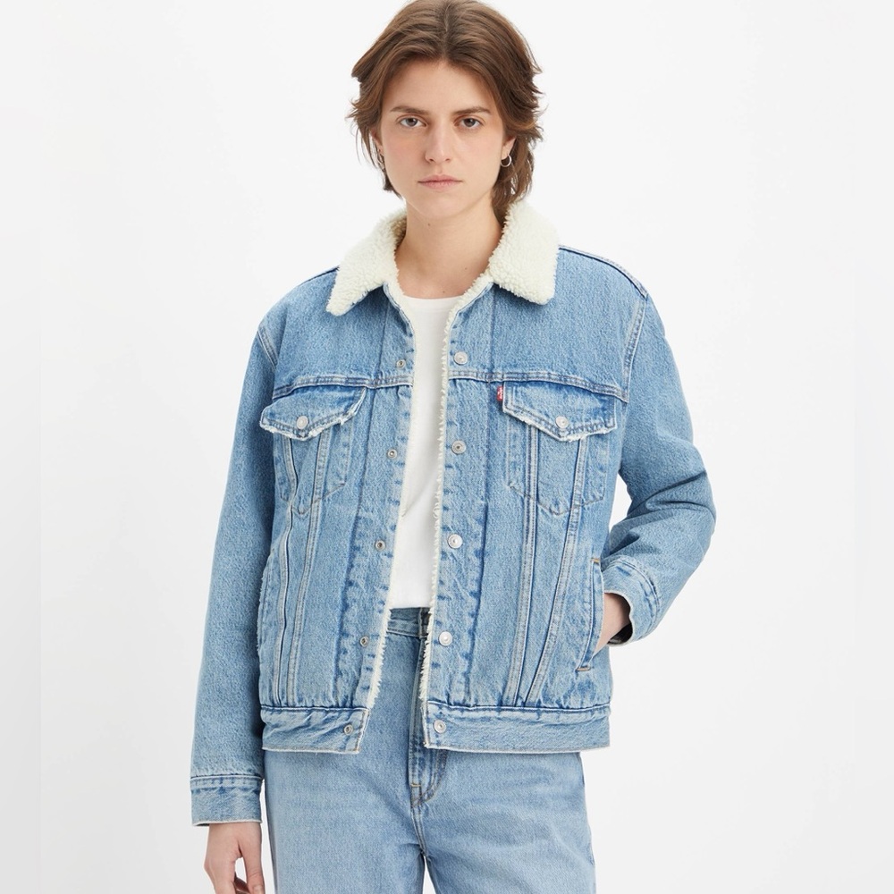 Levi's Light Gray Sherpa Jacket